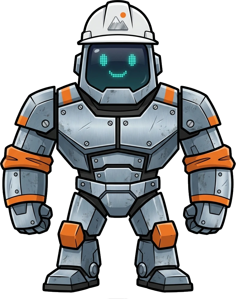 Foreman, the Summit robot mascot